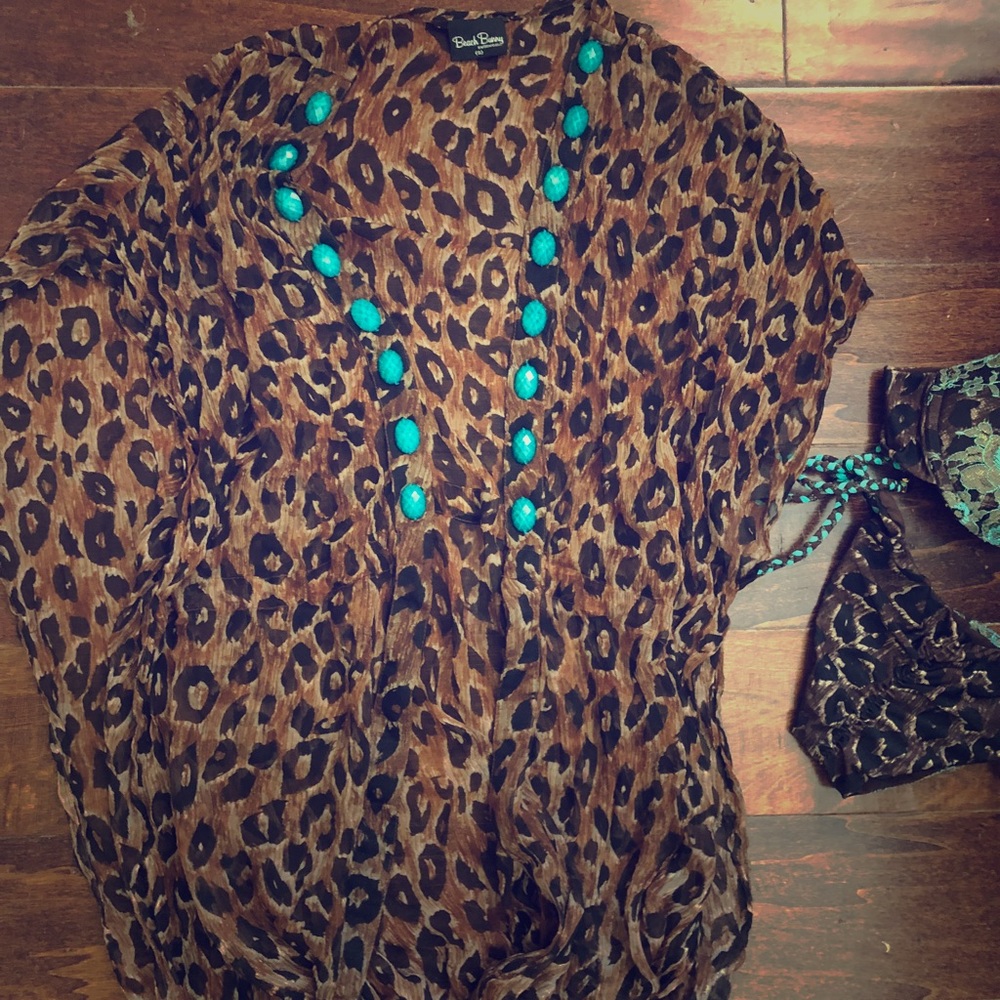 Beach bunny leopard cover up